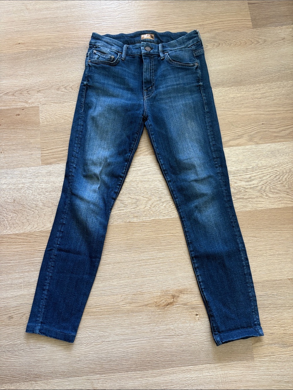 MOTHER Women's Skinny Jeans in Dark Blue